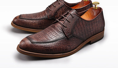 European And American Retro Men's Shoes Trend Lace Up Leather