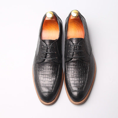 European And American Retro Men's Shoes Trend Lace Up Leather